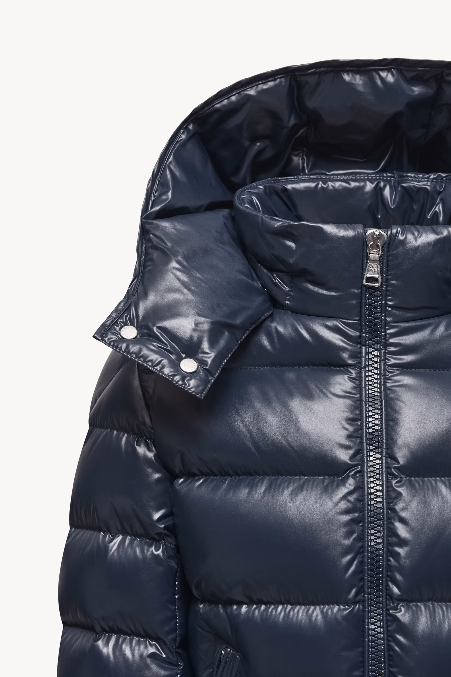 New Moncler Maya Hooded Down Jacket Boy Navy Blue Moncler 4